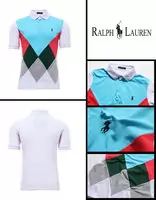 t-shirt hommes polo ralph lauren sport cotton 2013 high collar diamond six white